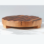 Outside The Box 18" Classic Handcrafted Reclaimed Wood Round Trivet