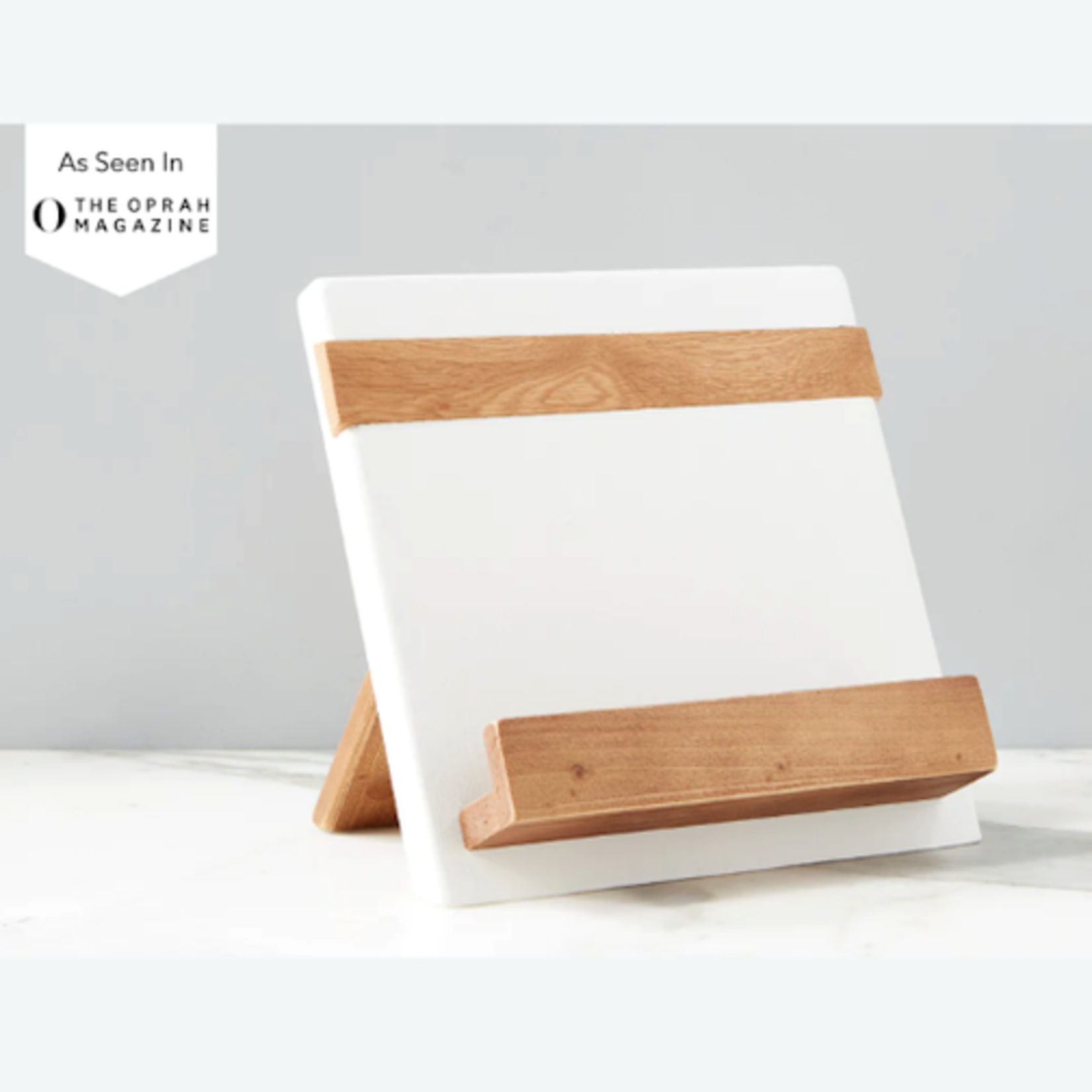Outside The Box 11" White Mod Reclaimed Wood iPad / Cookbook Holder
