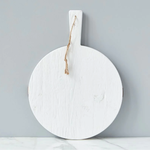 Outside The Box 20x15 White Mod Reclaimed Wood Round Charcuterie Board