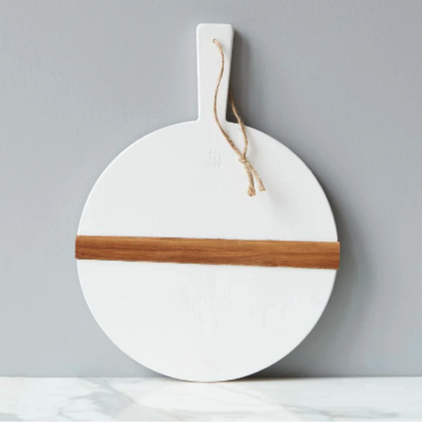 Outside The Box 20x15 White Mod Reclaimed Wood Round Charcuterie Board