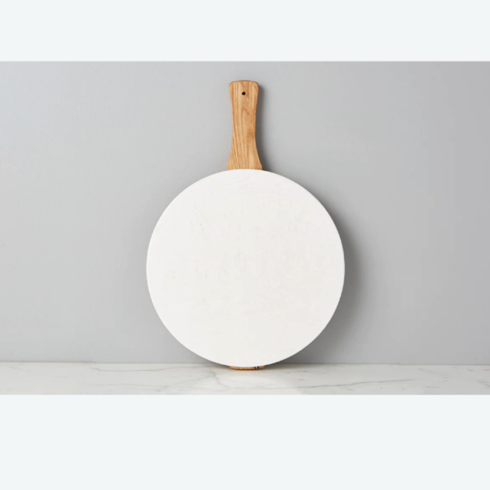 Outside The Box 26x20  White Italian Handcrafted Reclaimed Wood Round Charcuterie Board