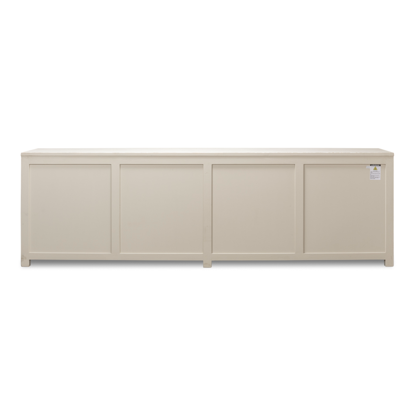Outside The Box 122x19x38 Weathered Coastal Solid Reclaimed Pine 8 Door Sideboard In White