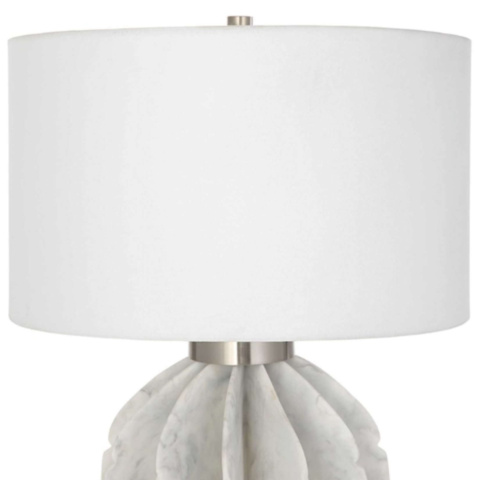 Outside The Box 25" Uttermost Repetition White Marble Blades Table Lamp