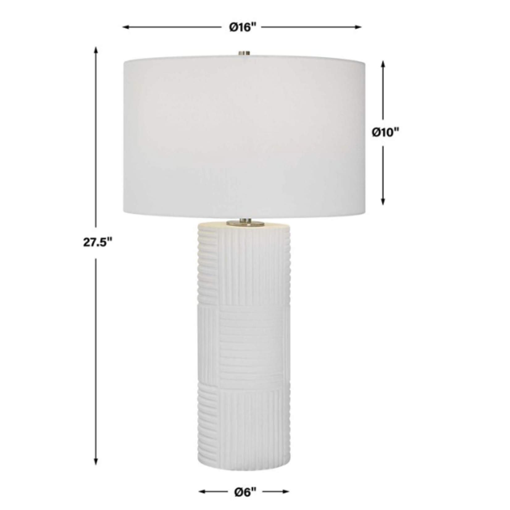 Outside The Box 28" Uttermost Patchwork White Ceramic Table Lamp