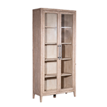 Outside The Box 93x18x43  Basel Reclaimed Pine Wood & Glass Door Cabinet