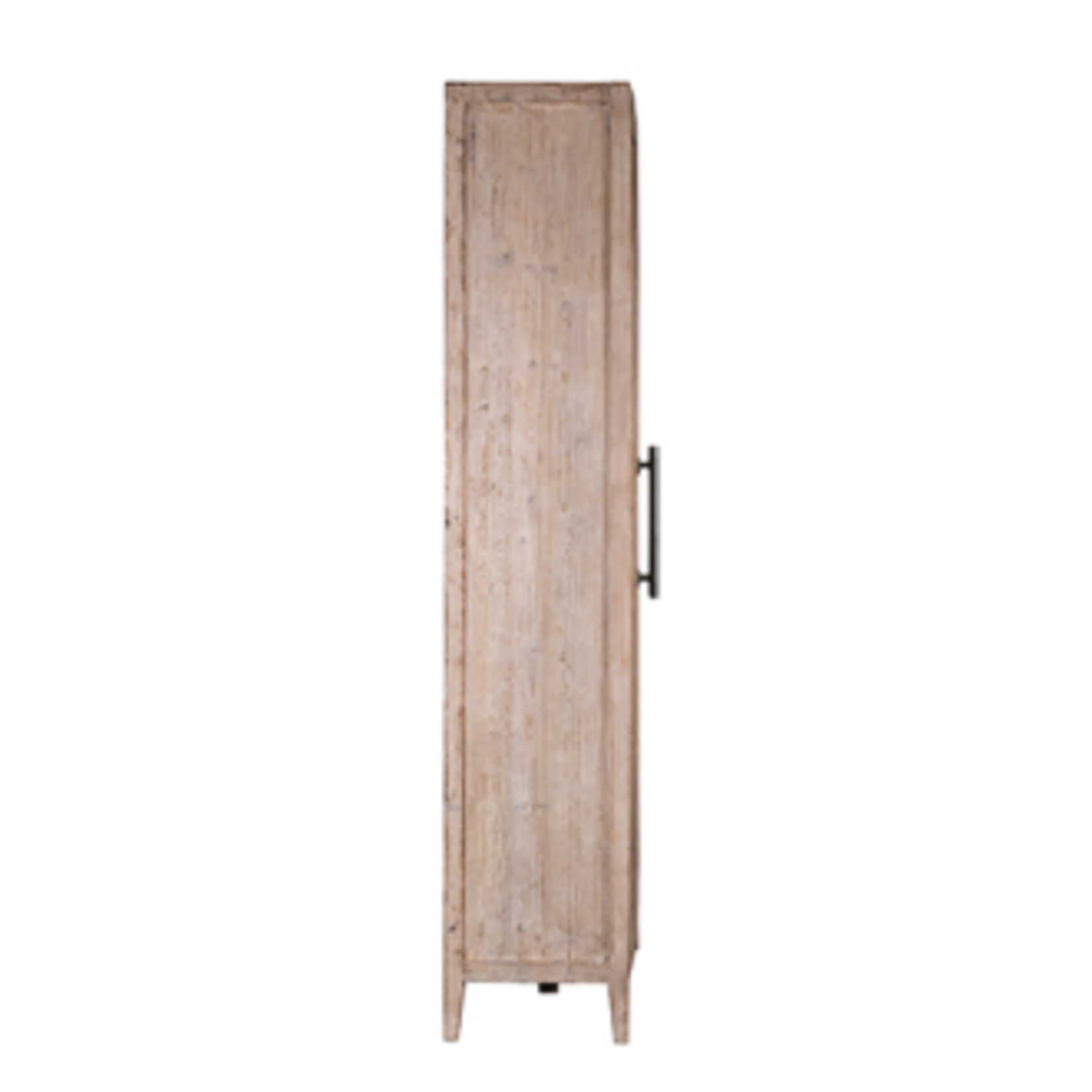 Outside The Box 43x18x93  Basel Reclaimed Pine Wood & Glass Door Cabinet