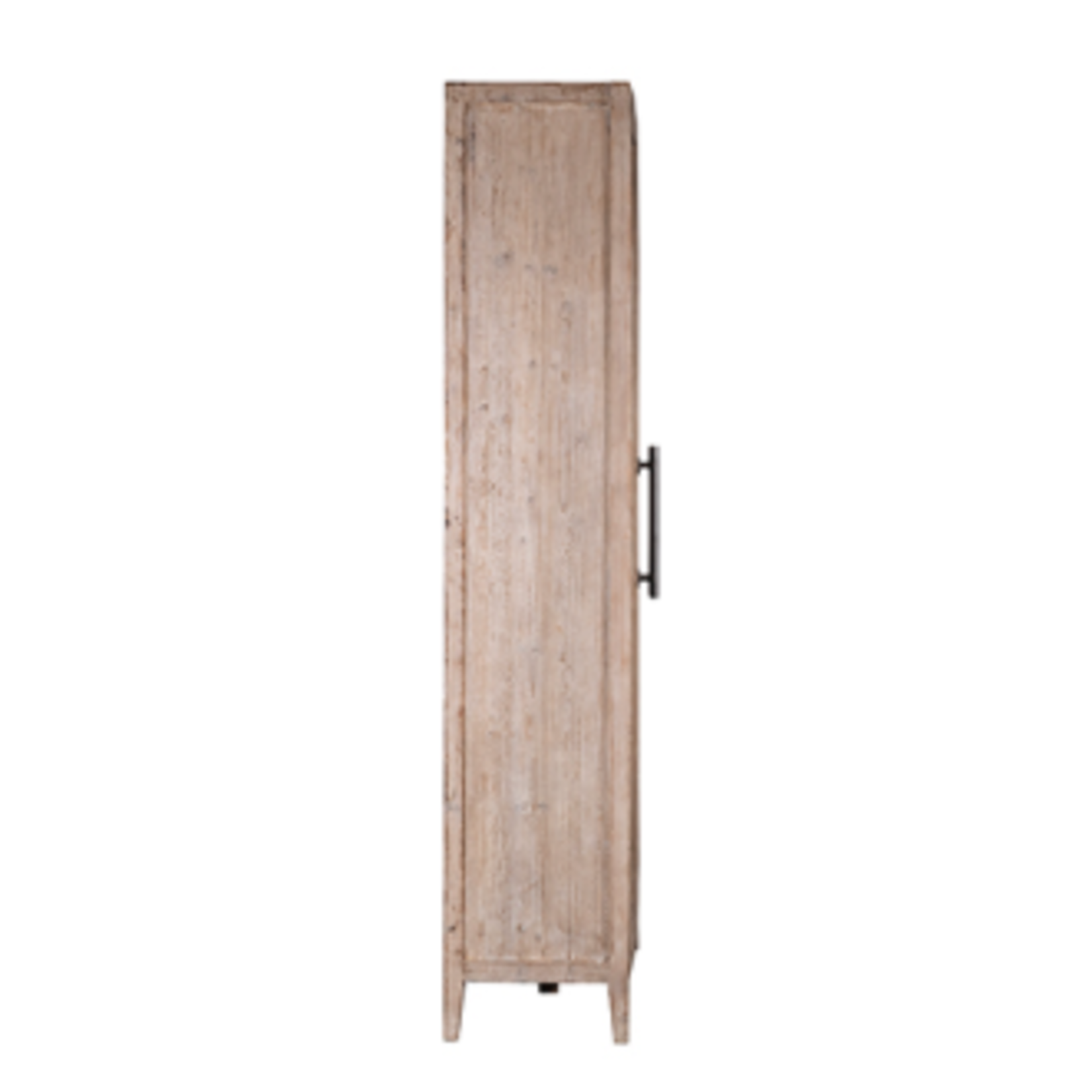 Outside The Box 93x18x43  Basel Reclaimed Pine Wood & Glass Door Cabinet