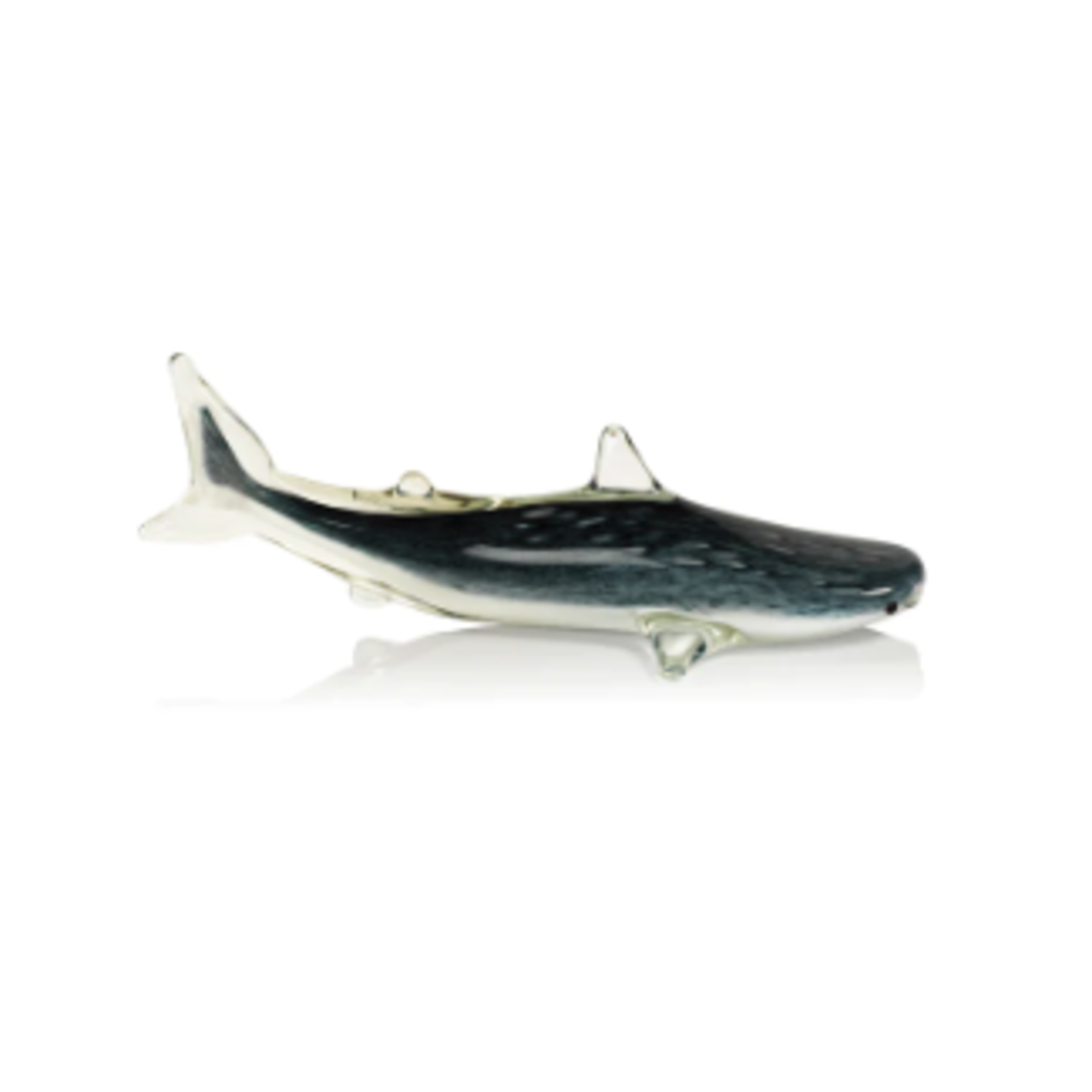 Outside The Box 8" Blue Shark Hand Blown Glass Sculpture