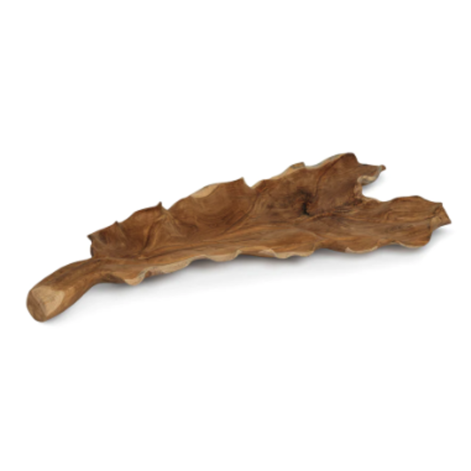 Outside The Box 39" Bali Reclaimed Teak Root Leaf Tray