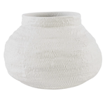 Outside The Box 10" Legacy White Textured Ceramic Vase