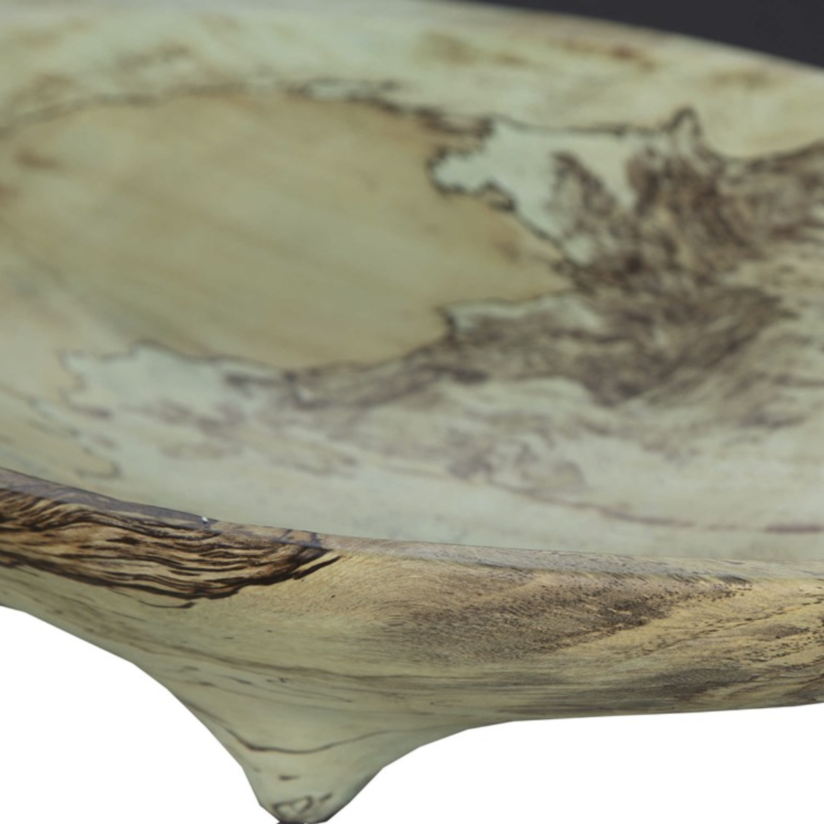 Outside The Box 30x12x4 Valley Natural Tamarind Wood Double Bowl