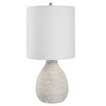 Outside The Box 24" Uttermost White Wash Porcelain Ceramic Table Lamp