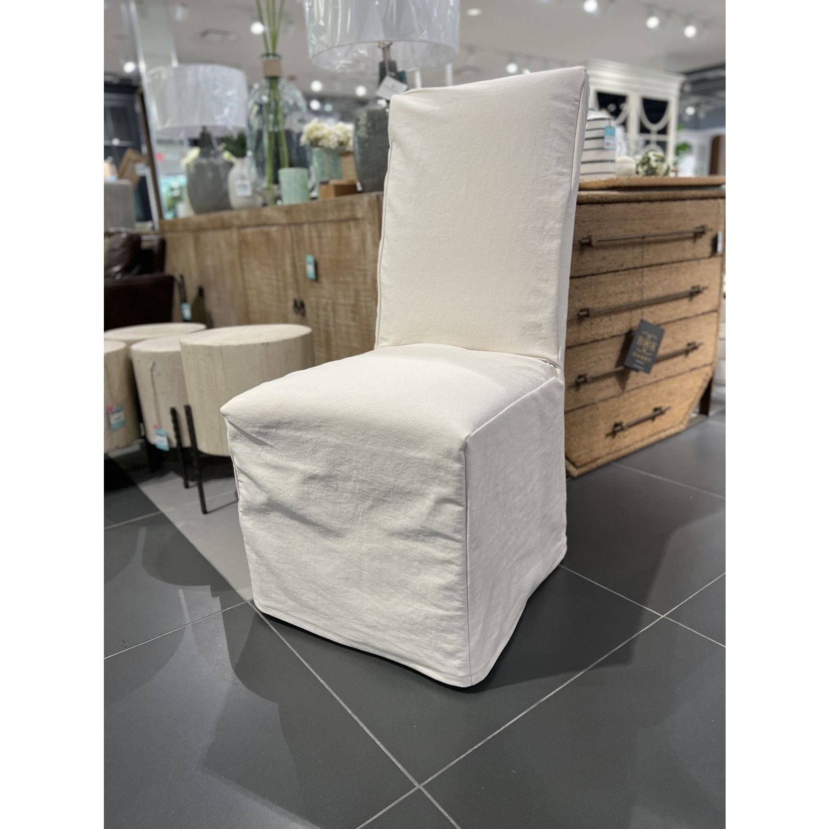 Outside The Box Natural Performance Fabric Slip Cover Dining Chair