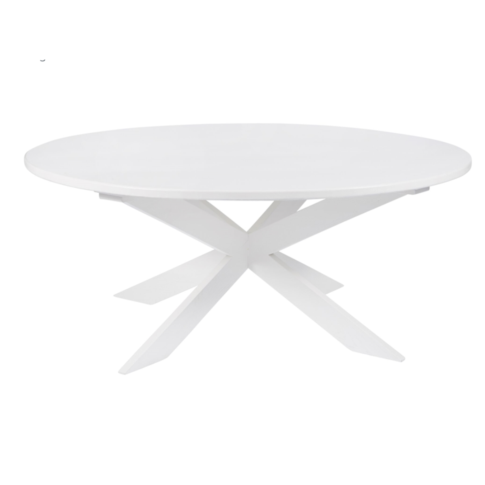 Outside The Box 48" Pearl Satin Snow Solid Hardwood Round Dining Table