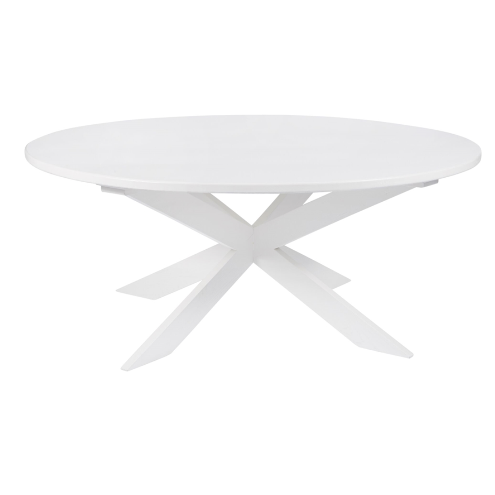 Outside The Box 72x44 Malibu White Oak Wood Oval Table