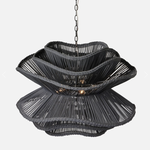 Outside The Box 23" Made Goods Alondra Black Rattan Chandelier