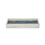 Outside The Box 14" Maha Bone Inlay Tray White & Blue