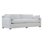 Outside The Box 100" Sylvie Chalk White Kid Proof Upholstered Crypton Performance Fabric Sofa (999-40)