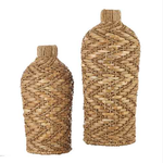 Outside The Box 21" & 17" Set Of 2 Handwoven Water Hyacinth Vases