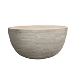 Outside The Box 36x18 Jonathan White Wash Mango Wood Round Coffee Table