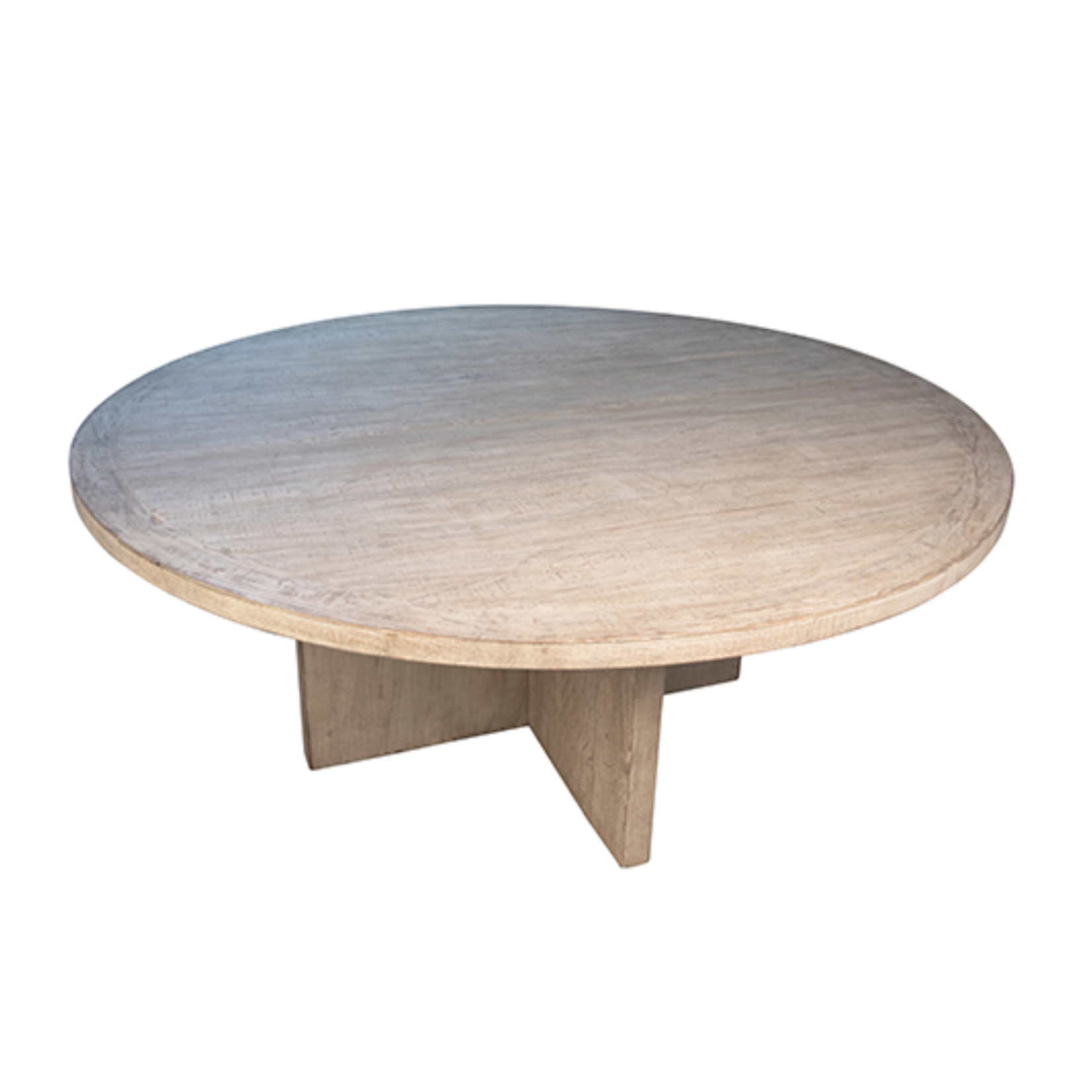 Outside The Box 72" Harley Light Warm Wash Reclaimed Pine Round Dining Table
