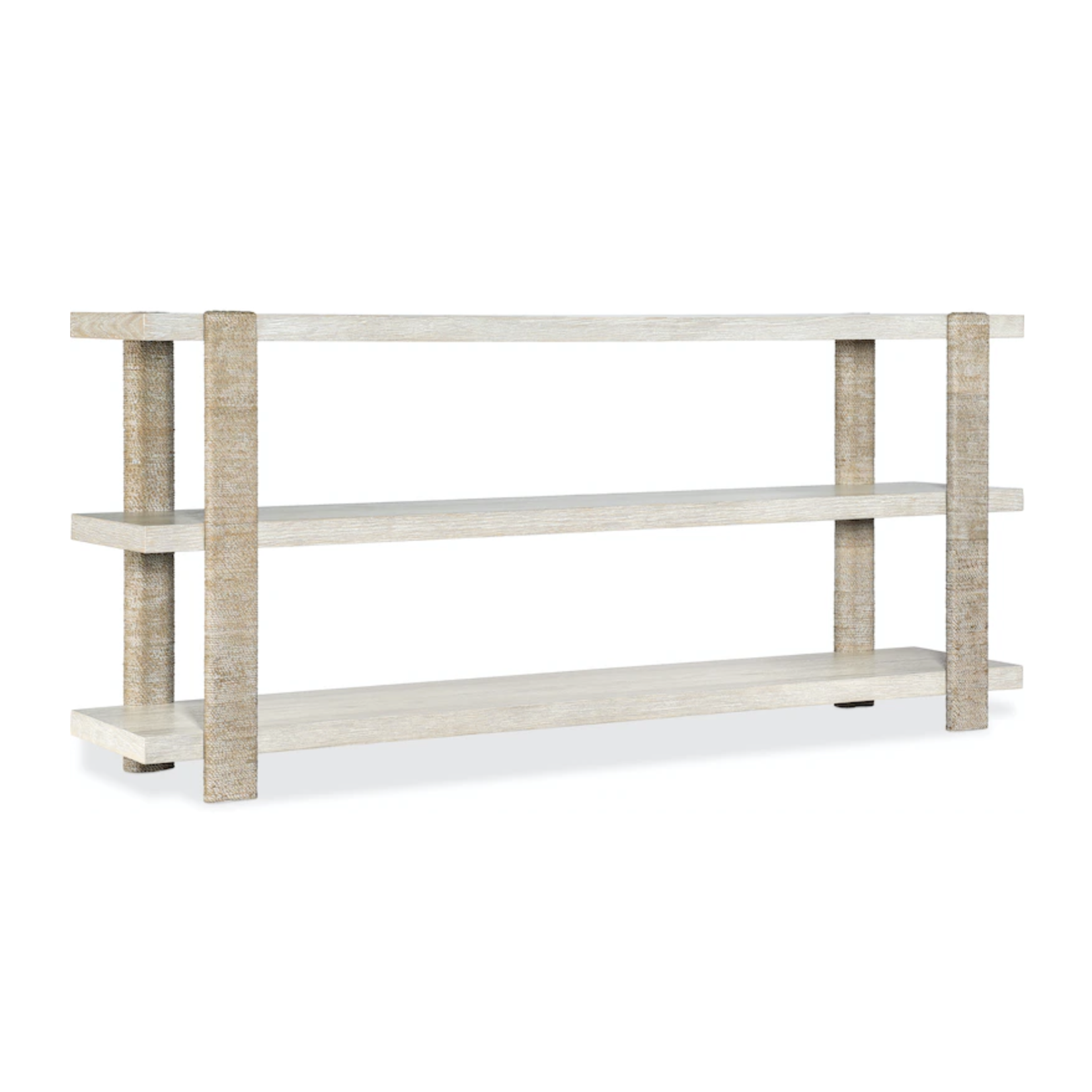 Outside The Box 72x16x32 Hooker Furniture White Wash & Natural Rope Wrap Console Table