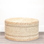 Outside The Box 30x16 Natural Wicker Round Pouf