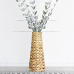 Outside The Box 17" Natural Hand Woven Seagrass Flower Vase