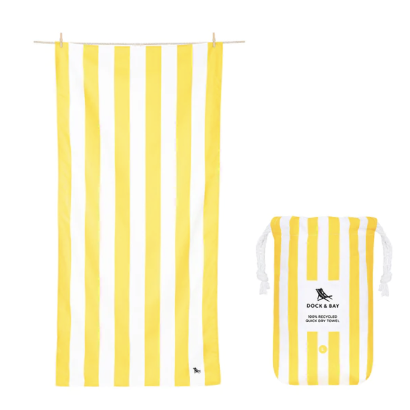 Outside The Box 78x35 Cabana Boracay Yellow Quick Dry Towels