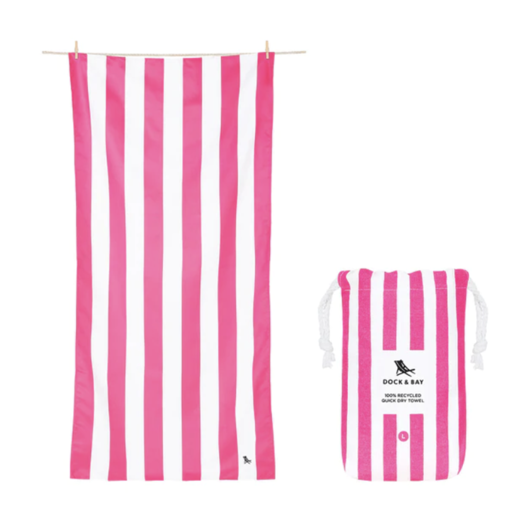 Outside The Box 78x35 Cabana Phi Phi Pink Quick Dry Towels