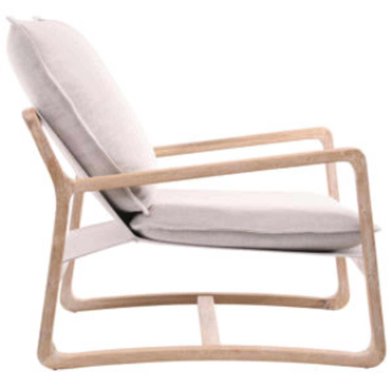 Outside The Box Gabe Oak Wood Frame With Beige Performance Fabric Occasional Chair