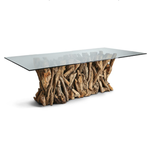 Outside The Box 96x50 Natural Teak Root Wood Dining Table