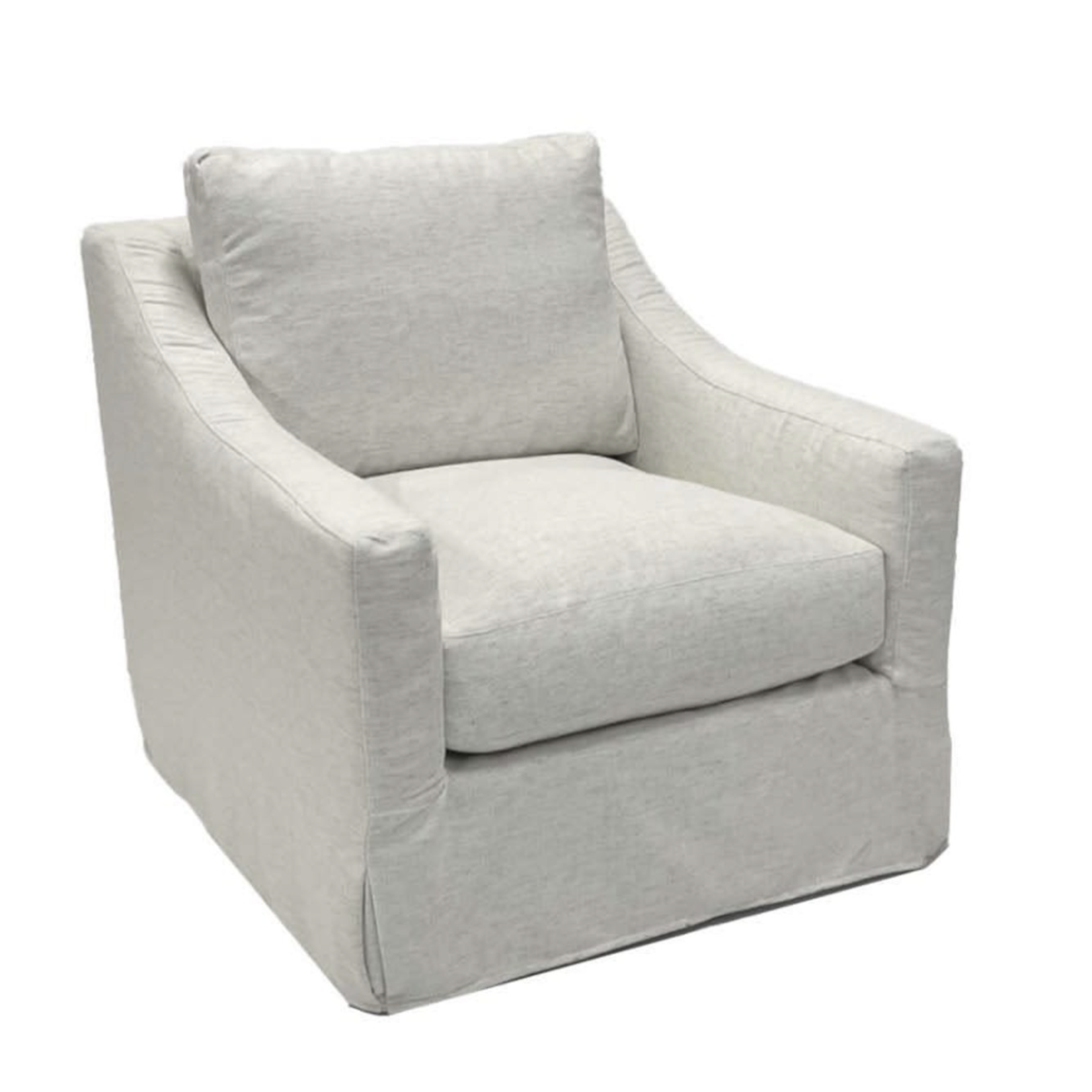 Outside The Box Montclair Nomad Snow Crypton Performance Fabric Swivel Chair