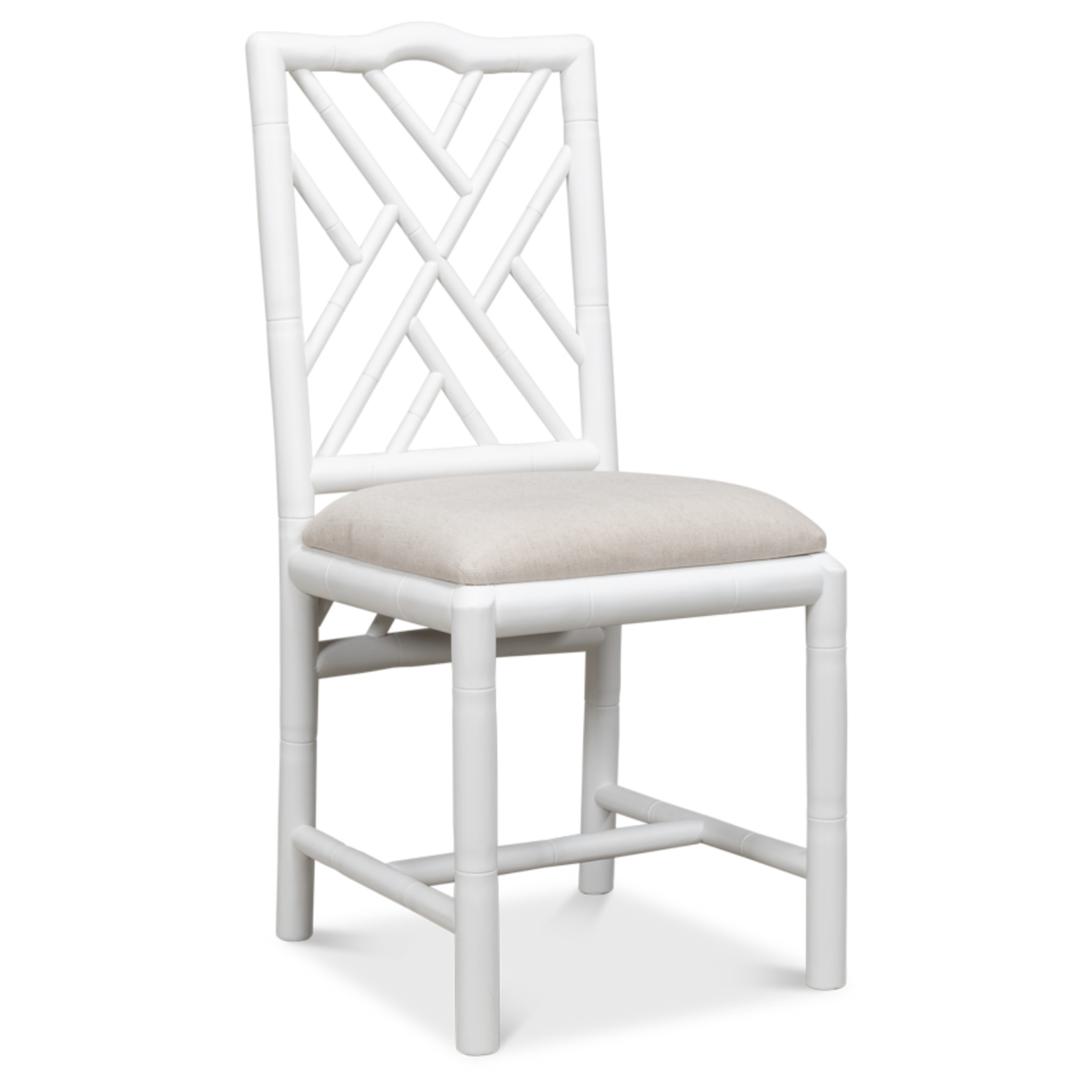 Outside The Box Brighton Solid Oak Hand Carved Dining Chair - White