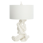 Outside The Box 30" Driftwood White Table Lamp