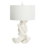 Outside The Box 31" Driftwood White Table Lamp