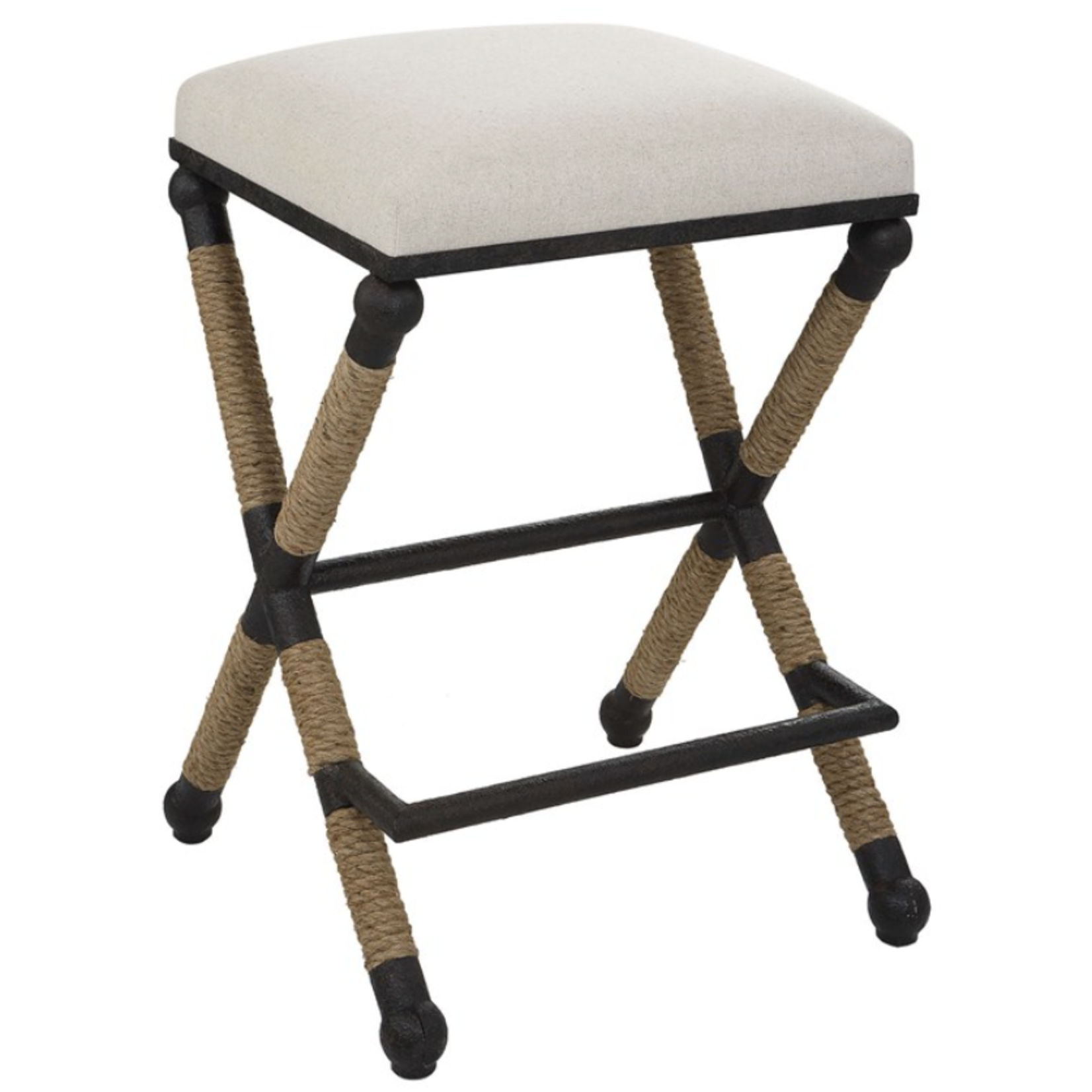 Outside The Box 19x19x28 Firth Rustic Oatmeal Performance Fabric Counter Stool
