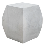 Outside The Box 17x15 Grove Ivory Solid Sugar Wood Accent Stool / Side Table