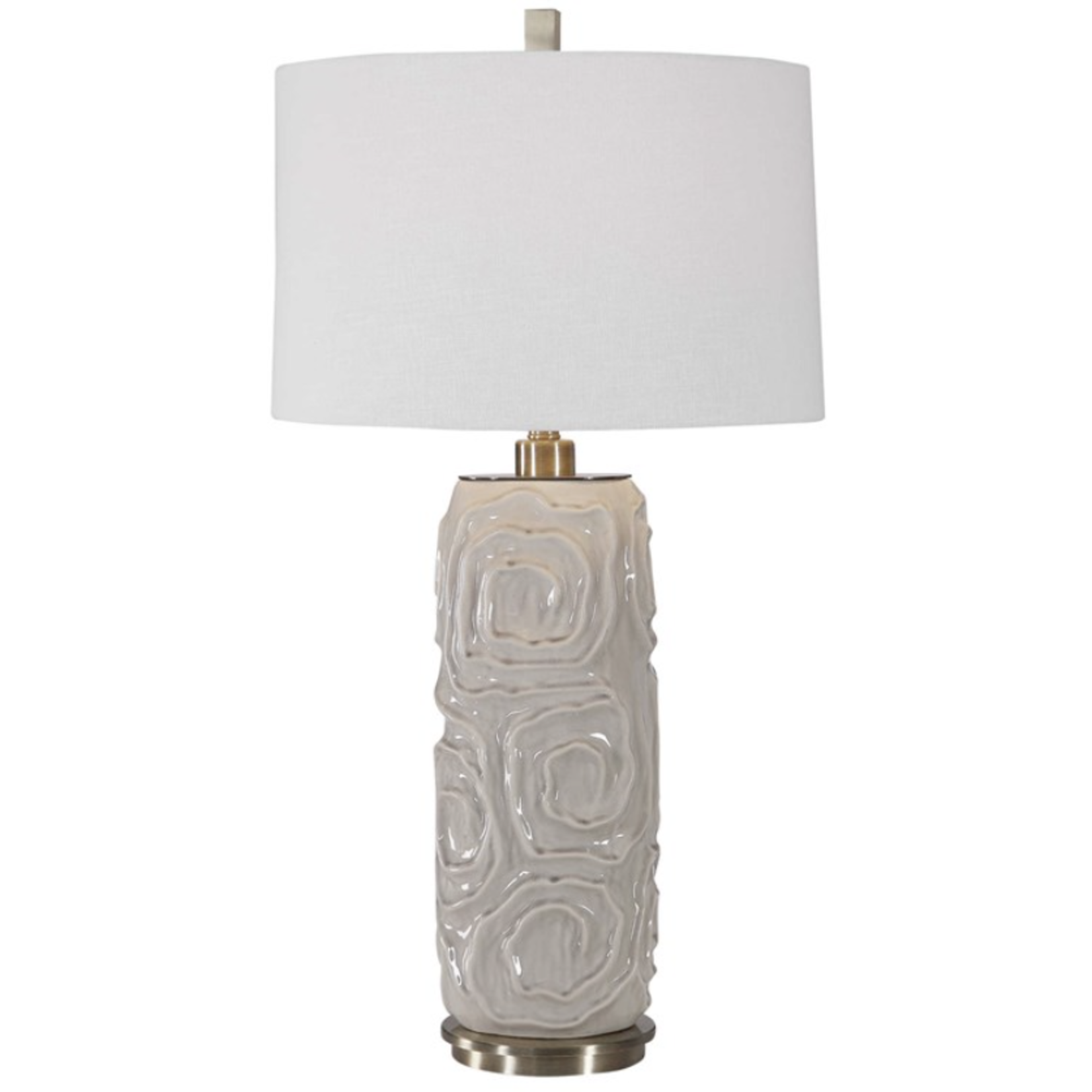 Outside The Box 34" Uttermost Zade Light Gray Ceramic Table Lamp