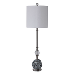 Outside The Box 32" Uttermost Elody Blue Gray Ceramic Buffet Lamp