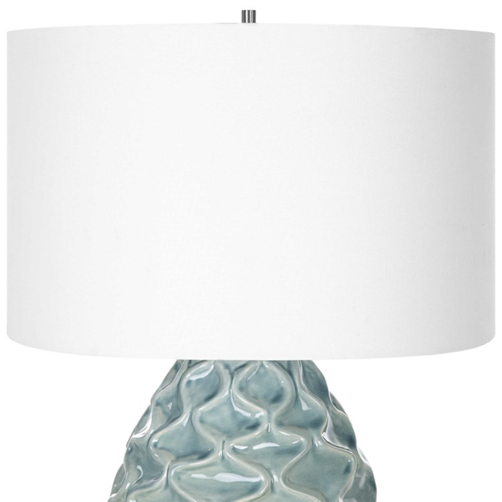 Outside The Box 32" Uttermost Laced Handcrafted Sea Foam Ceramic Table Lamp
