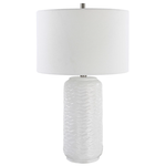 Outside The Box 27" Uttermost White Wave Ceramic Table Lamp