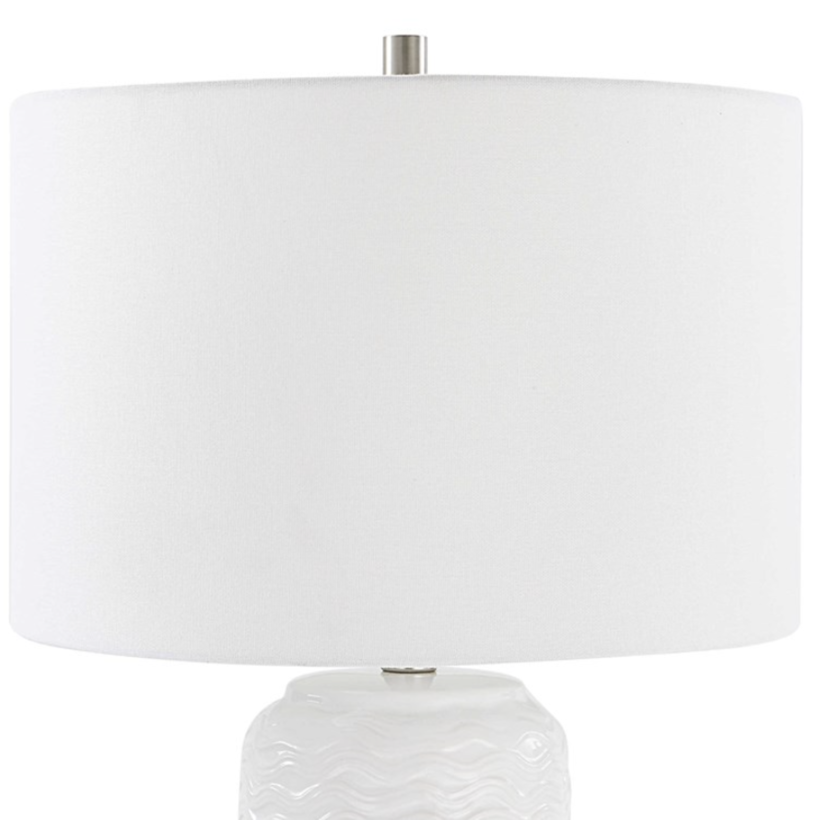 Outside The Box 27" Uttermost White Wave Ceramic Table Lamp