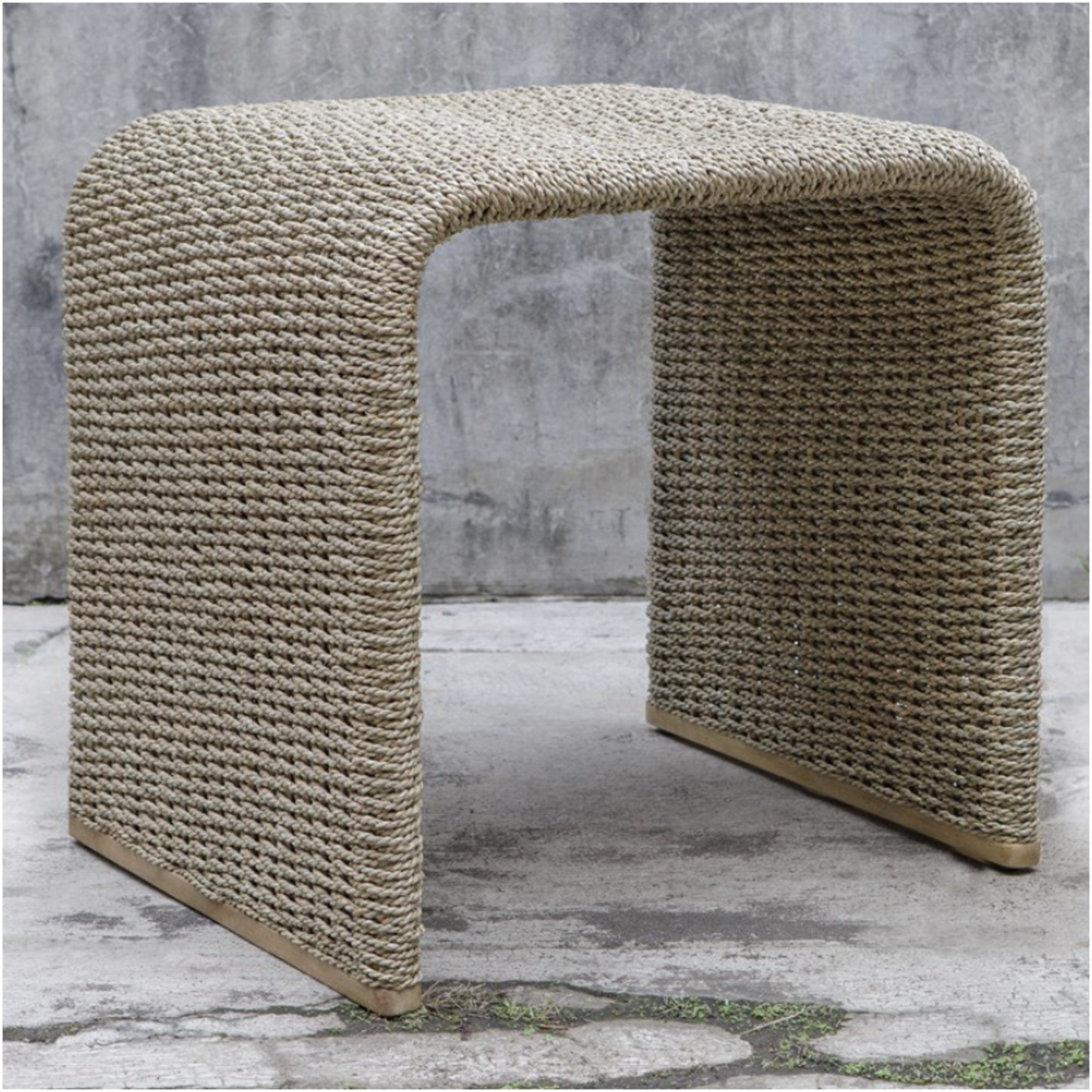 Outside The Box 24x24x20 Calabria Woven Seagrass & Mango Wood End Table