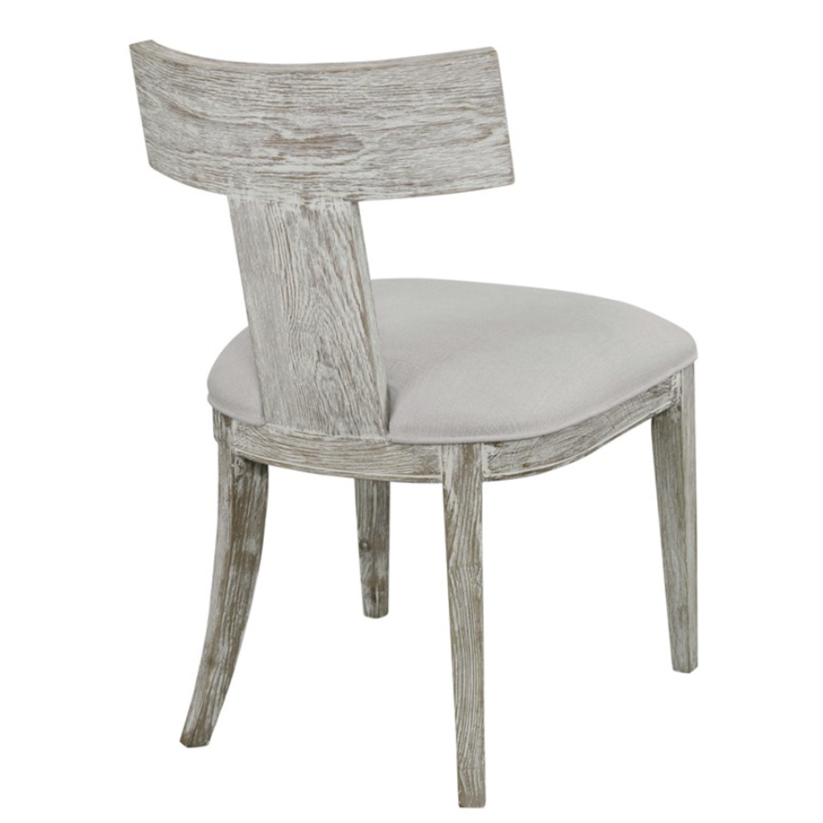 Outside The Box Idris Whitewashed With White Performance Fabric Chair