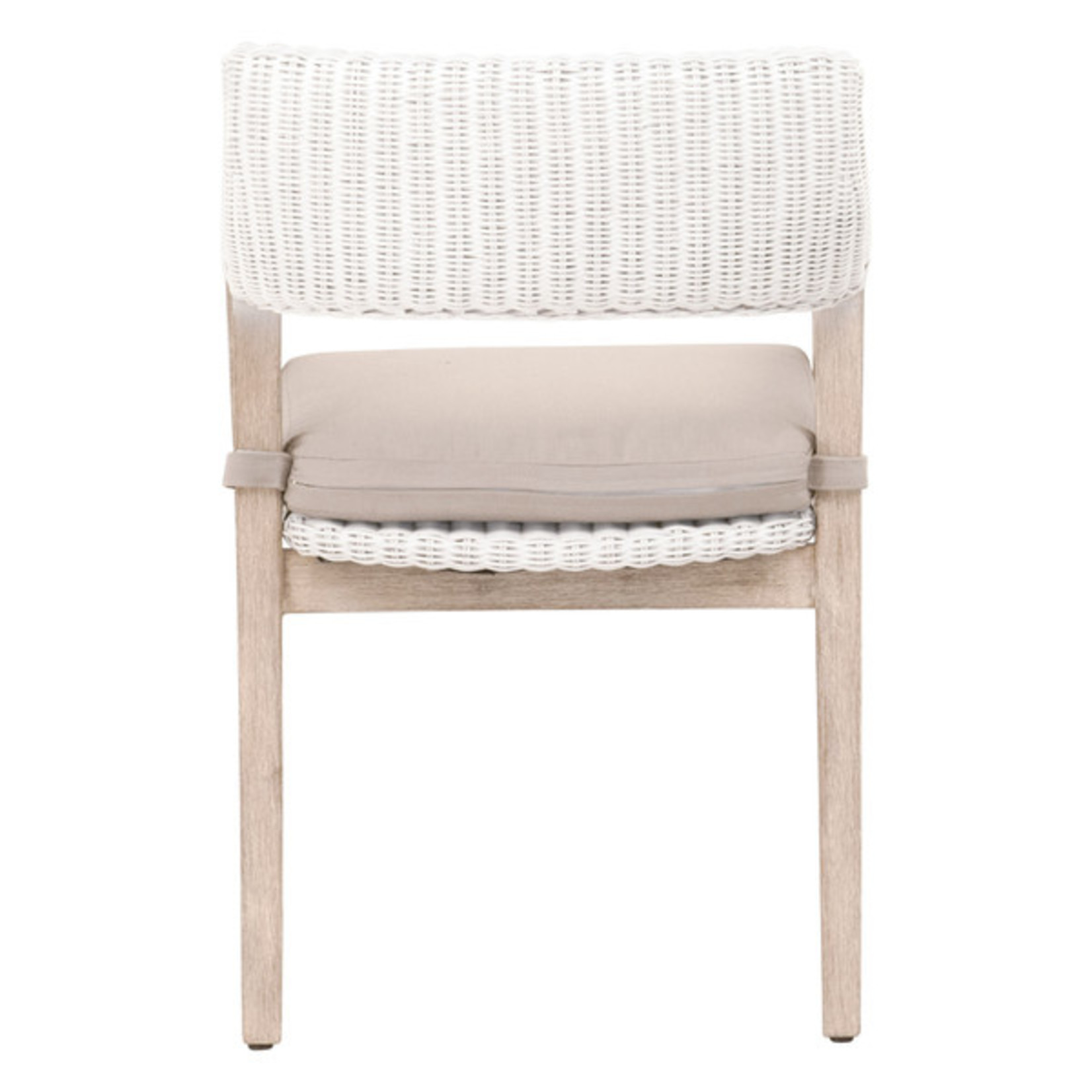 Outside The Box Essentials For Living Lucia White Arm Dining Chair Natural Light Gray Oak