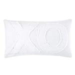 Outside The Box 22x12 "XO" White Rectangle Lumbar Pillow