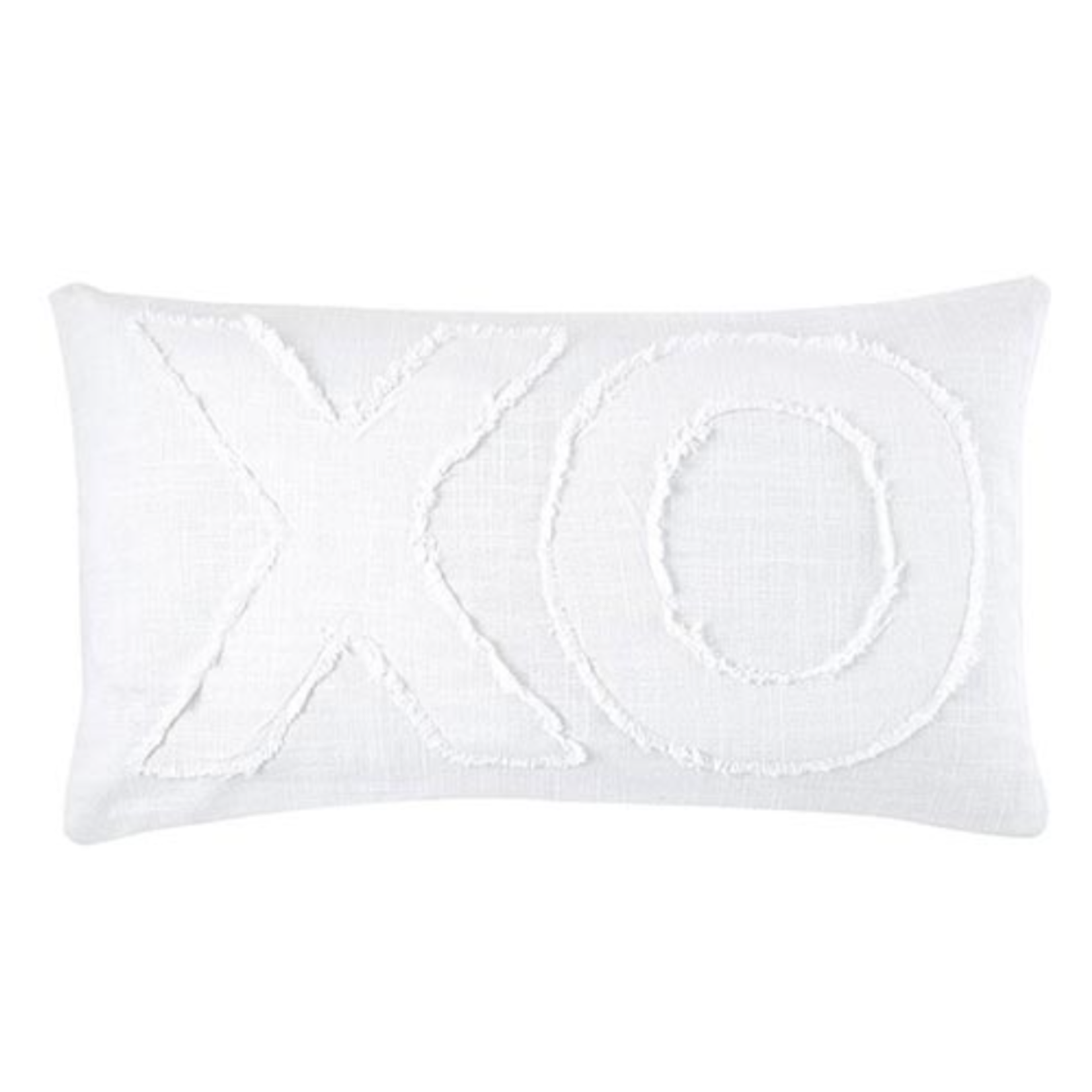 Outside The Box 22x12 "XO" White Rectangle Lumbar Pillow