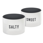 Outside The Box 3" Set Of 2 Sweet & Salty Ceramic Condiment Bowls