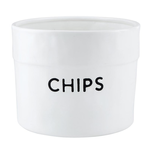 Outside The Box 6"  "Chips" White Ceramic Bowl